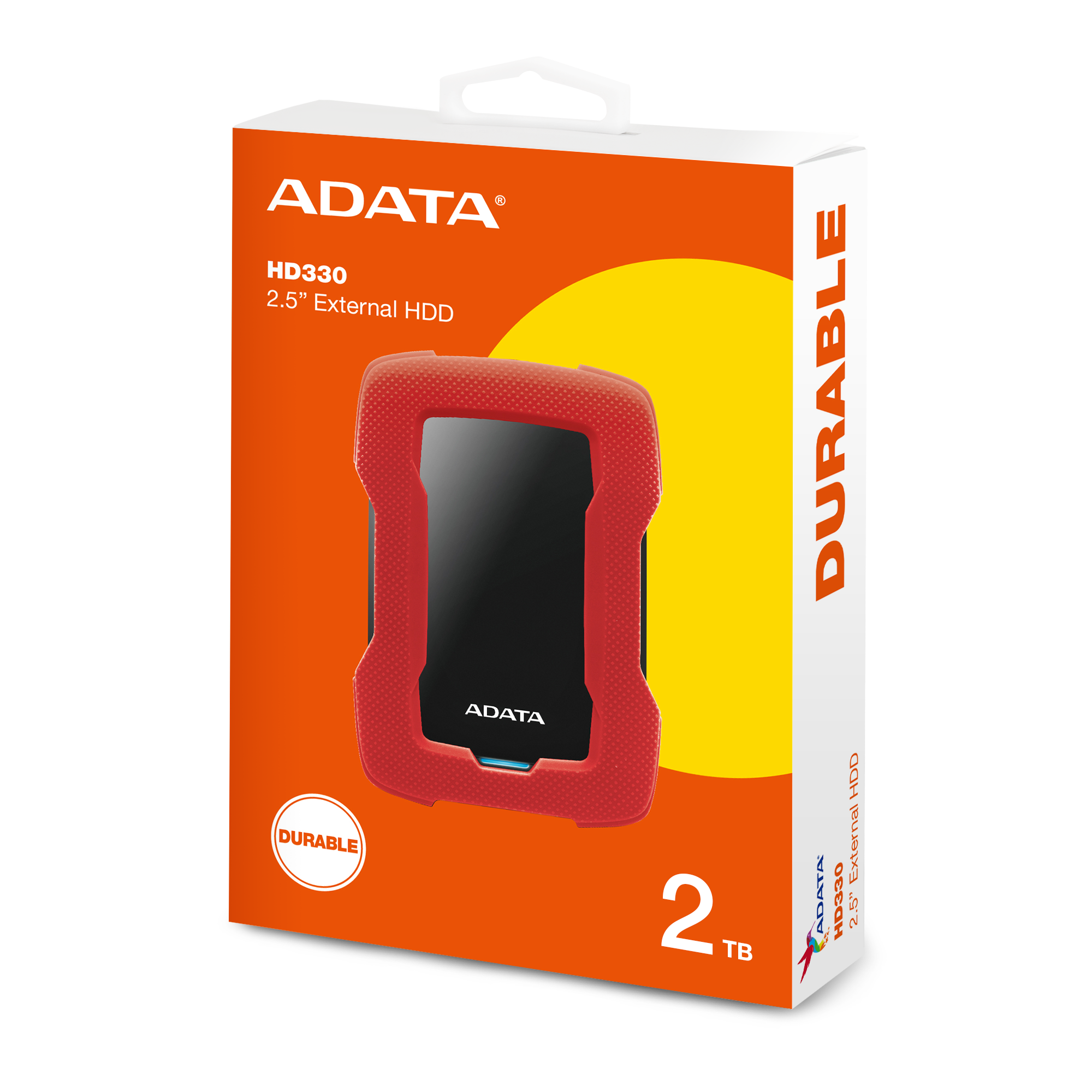 DD EXTERNO ADATA HD330 2TB ROJO AHD330-2TU31-CRD