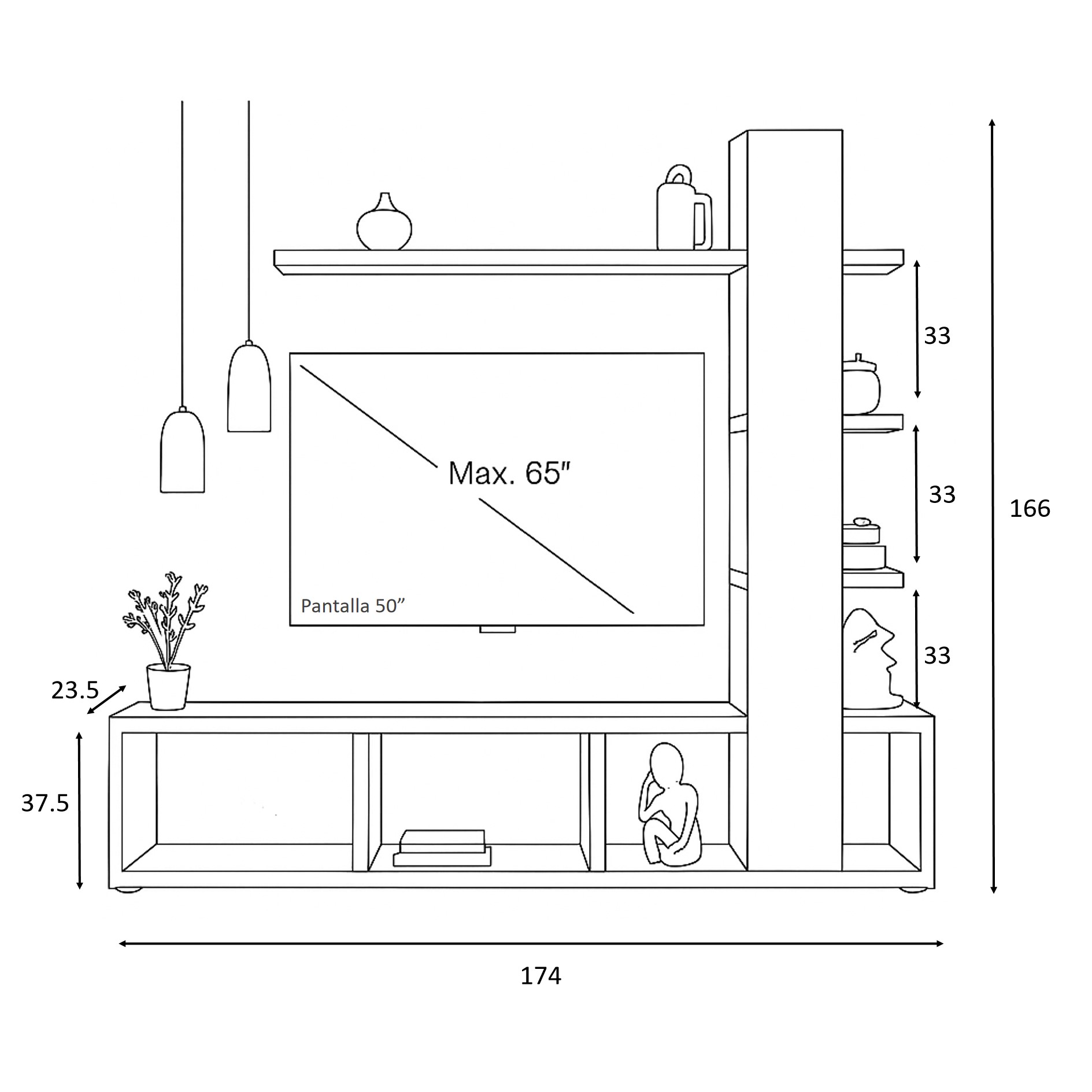 Mueble de TV Minimalista Rioja