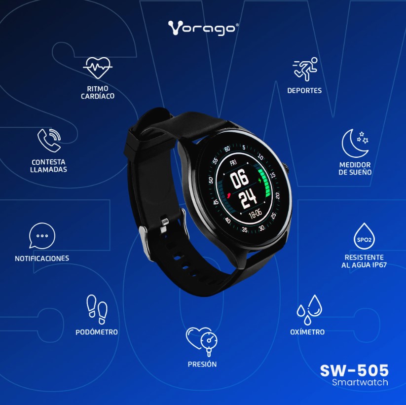 Smartwatch Vorago SW-505 Cuadrado IP67