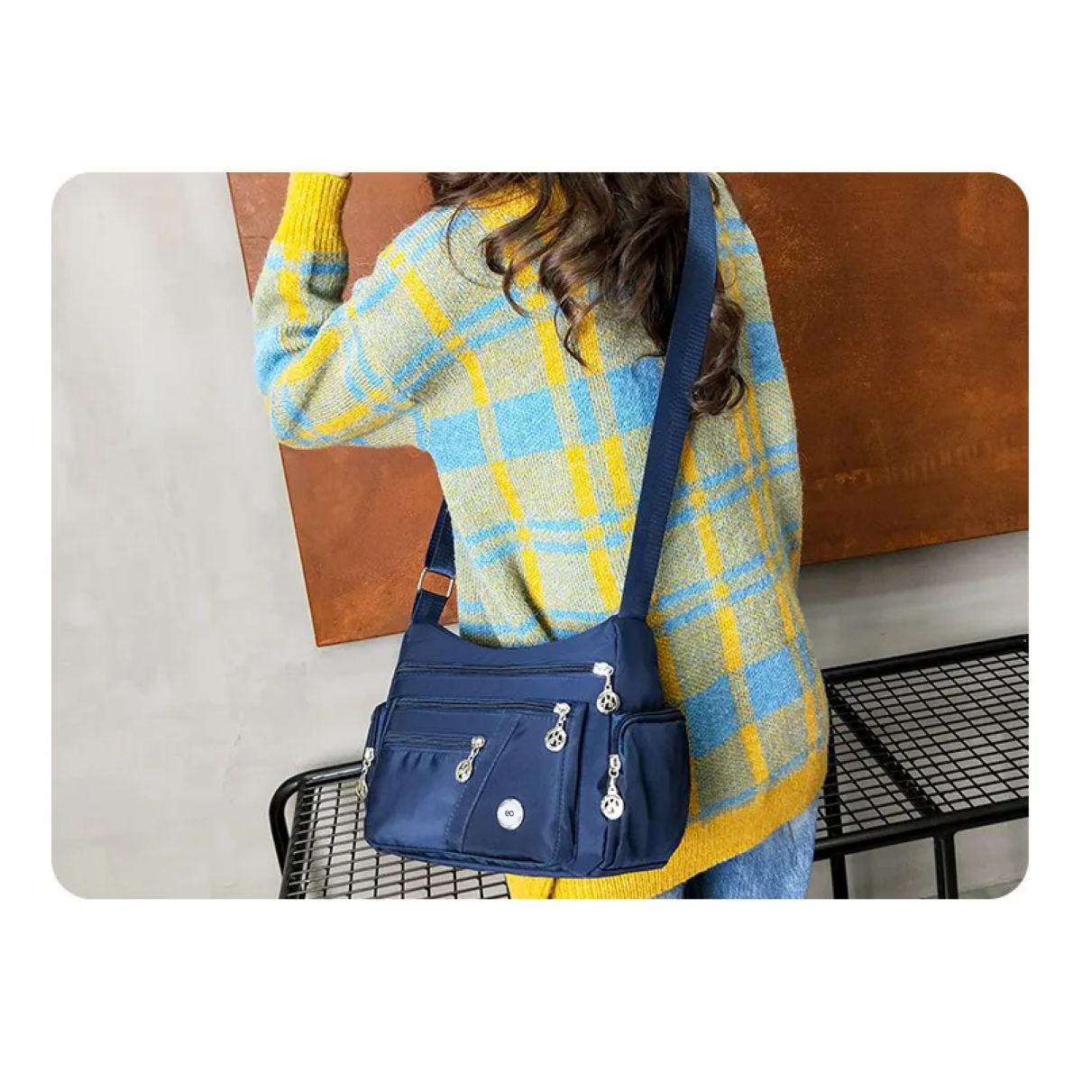 Bolso Bandolera De Mujer Azul