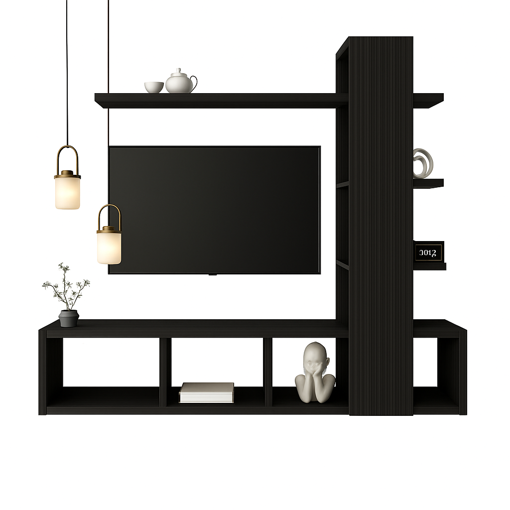 Mueble de TV Minimalista Ébano