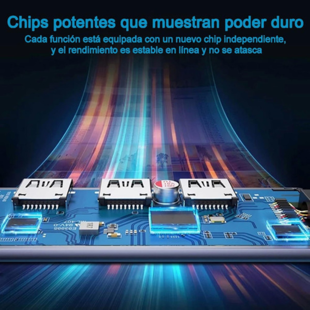 "Adaptador De Cables De Red Hub Ethernet Rj45 Lan Gigabit Usb Blanco  "
