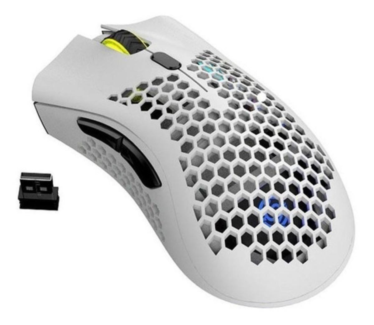 "Mouse gamer inalámbrico recargable K-Snake BM600 white "