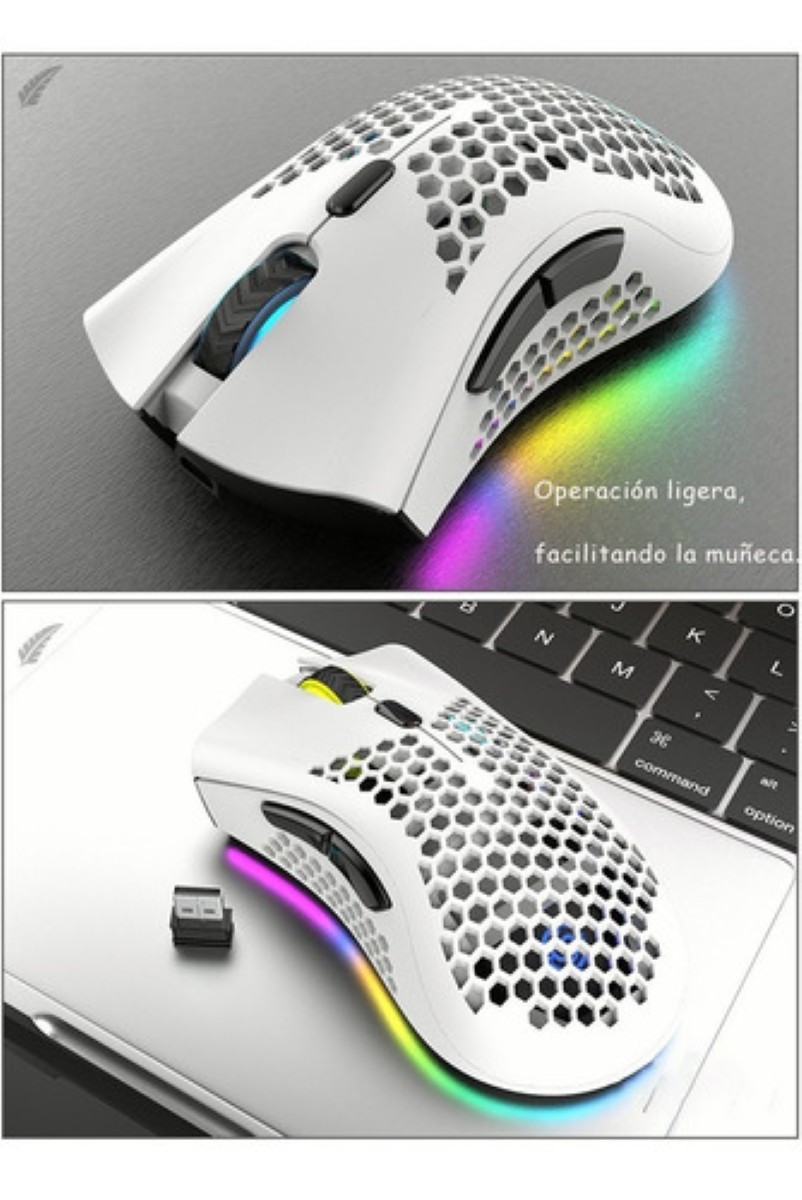 "Mouse gamer inalámbrico recargable K-Snake BM600 white "