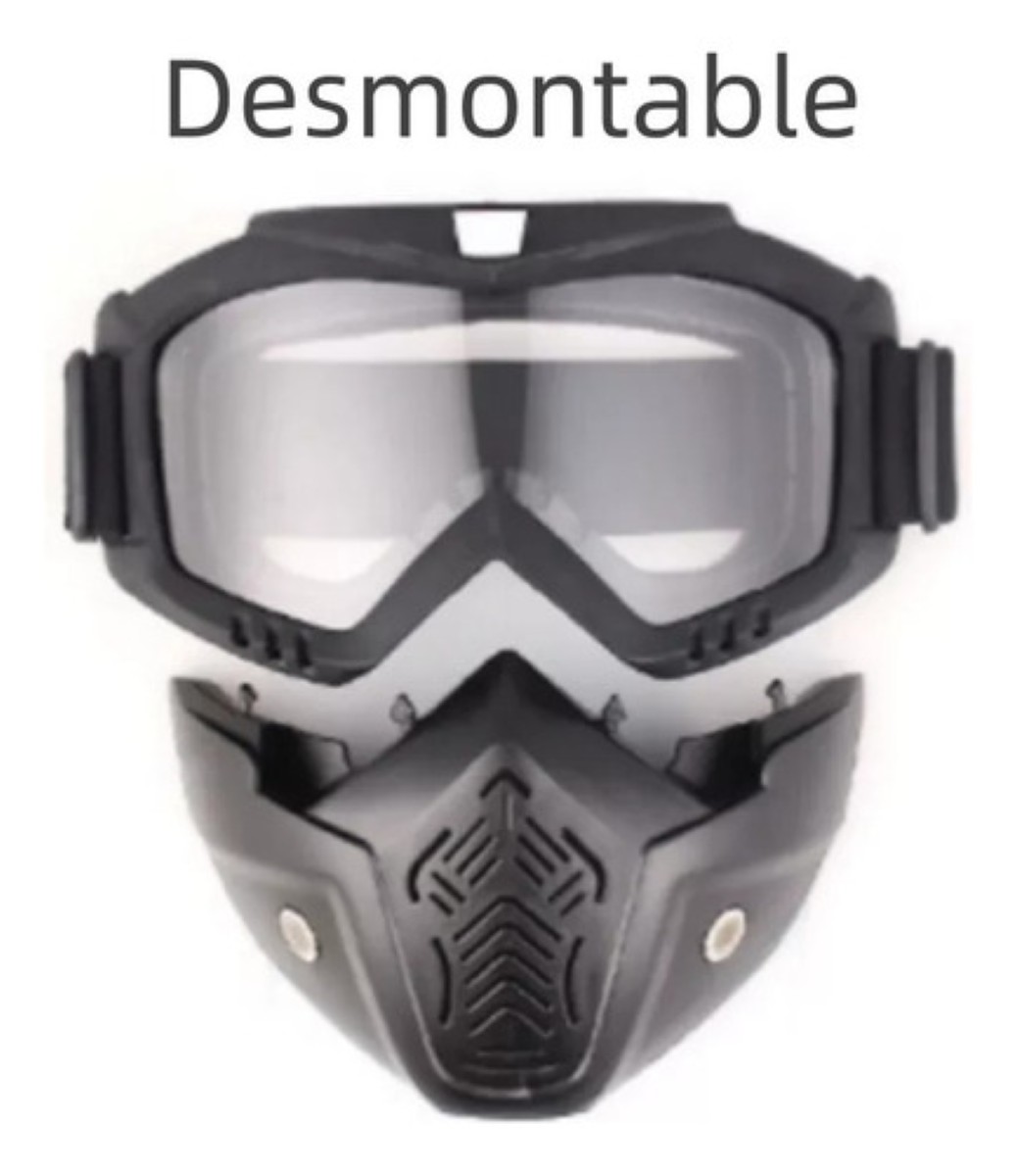"Goggles Careta Táctica Para Motociclista, Gotcha, Skate negro con naranja "