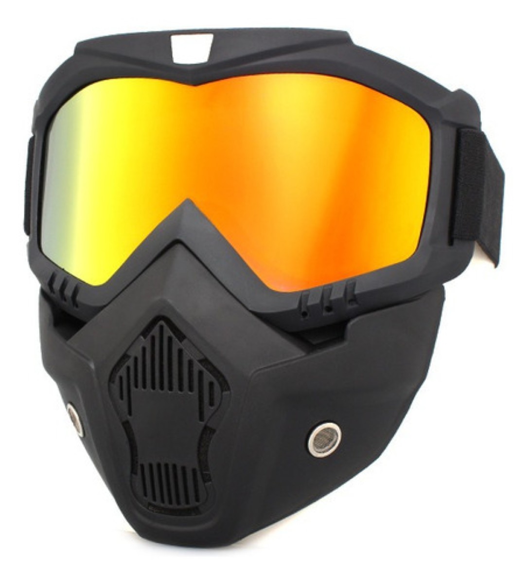 "Goggles Careta Táctica Para Motociclista, Gotcha, Skate negro con naranja "