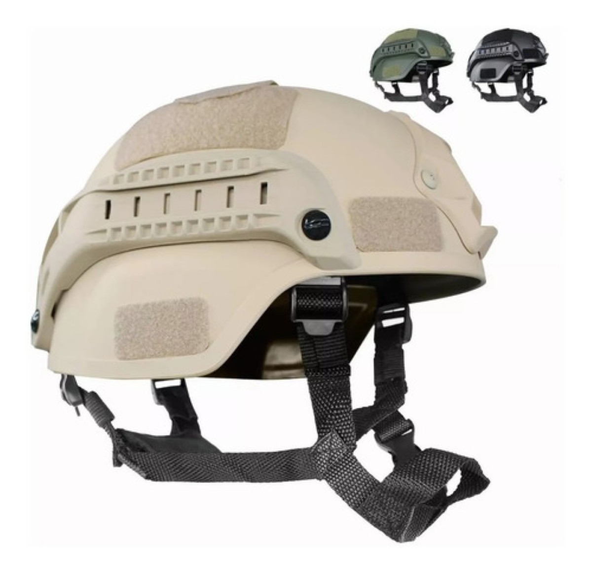 Casco Paintball Táctico Ajustable Para Militar Protección caqui