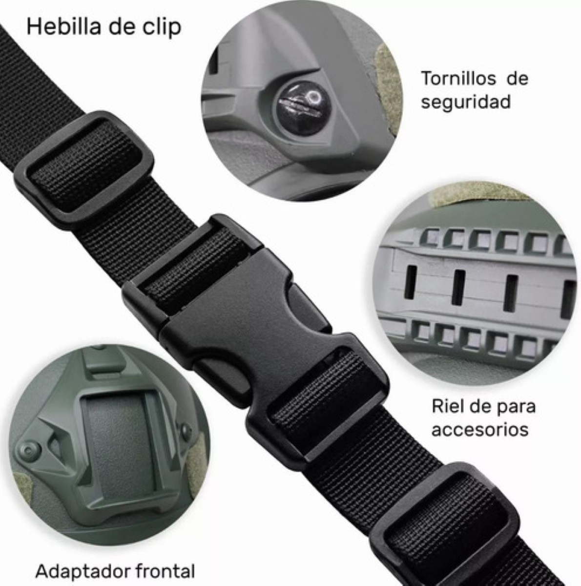 Casco Paintball Táctico Ajustable Para Militar Protección Verde militar 