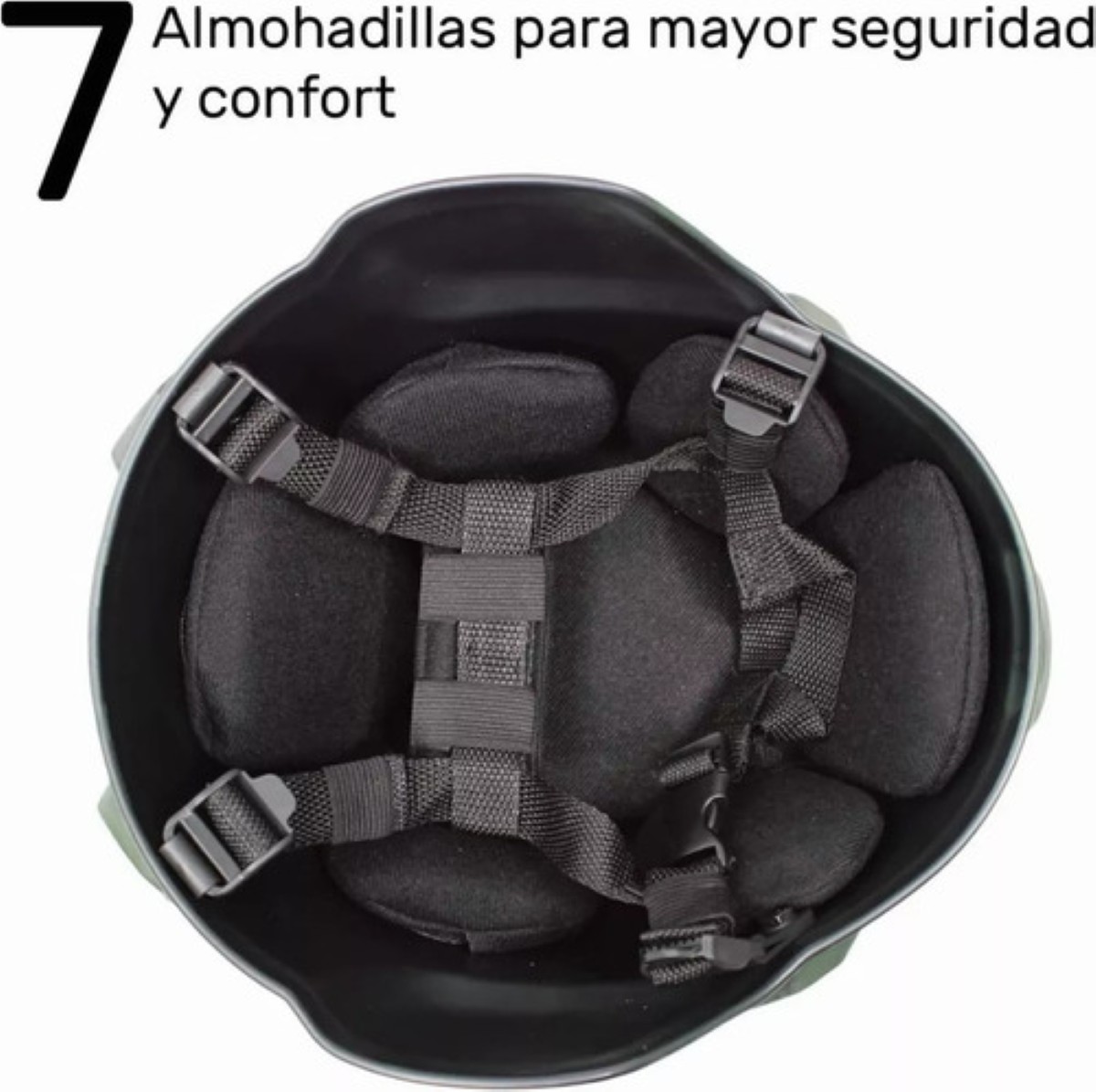 Casco Paintball Táctico Ajustable Para Militar Protección Verde militar 