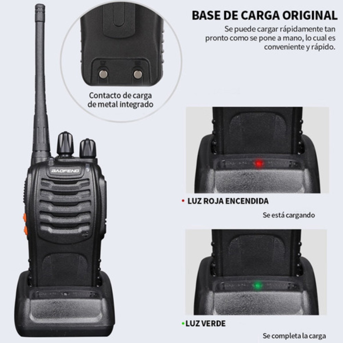"Radios De Comunicación Portátiles Walkie Talkie, 2 Unidades negro  "