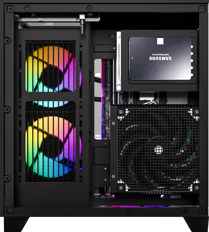 GABINETE FORMULA V LINE Z9M FLOE NEGRO S/FUENTE CRISTAL M-ATX USB-C