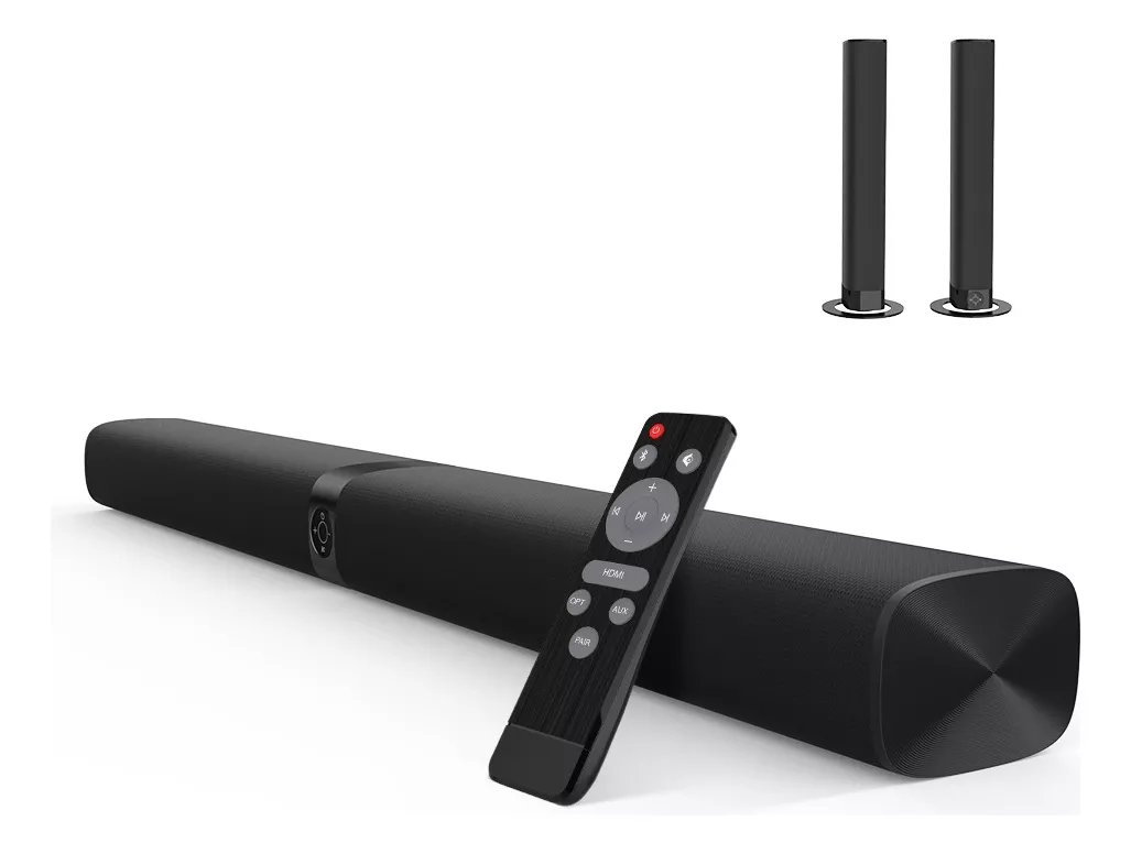 Funsmile Ky8000 110v color negro barra de sonido desmontable bluetooth bluetooth óptico hdmi aux con control remoto hogar y fiesta