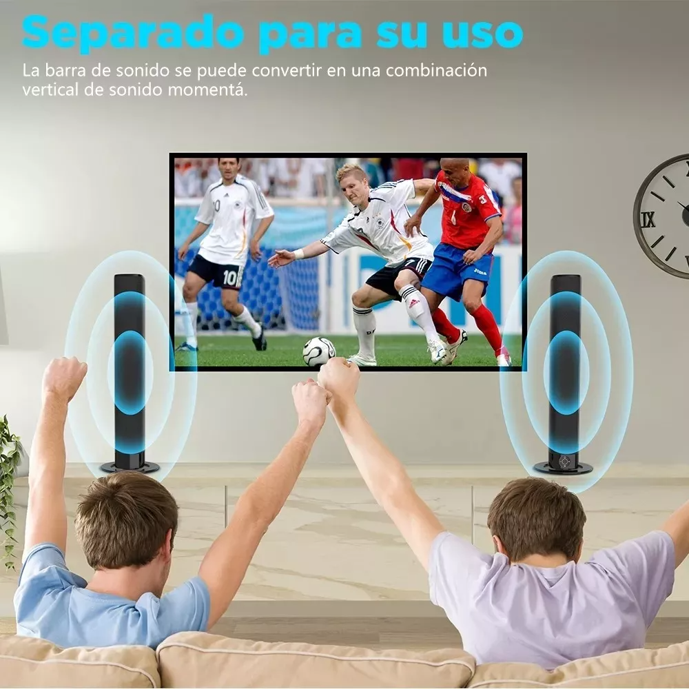 Funsmile Ky8000 110v color negro barra de sonido desmontable bluetooth bluetooth óptico hdmi aux con control remoto hogar y fiesta