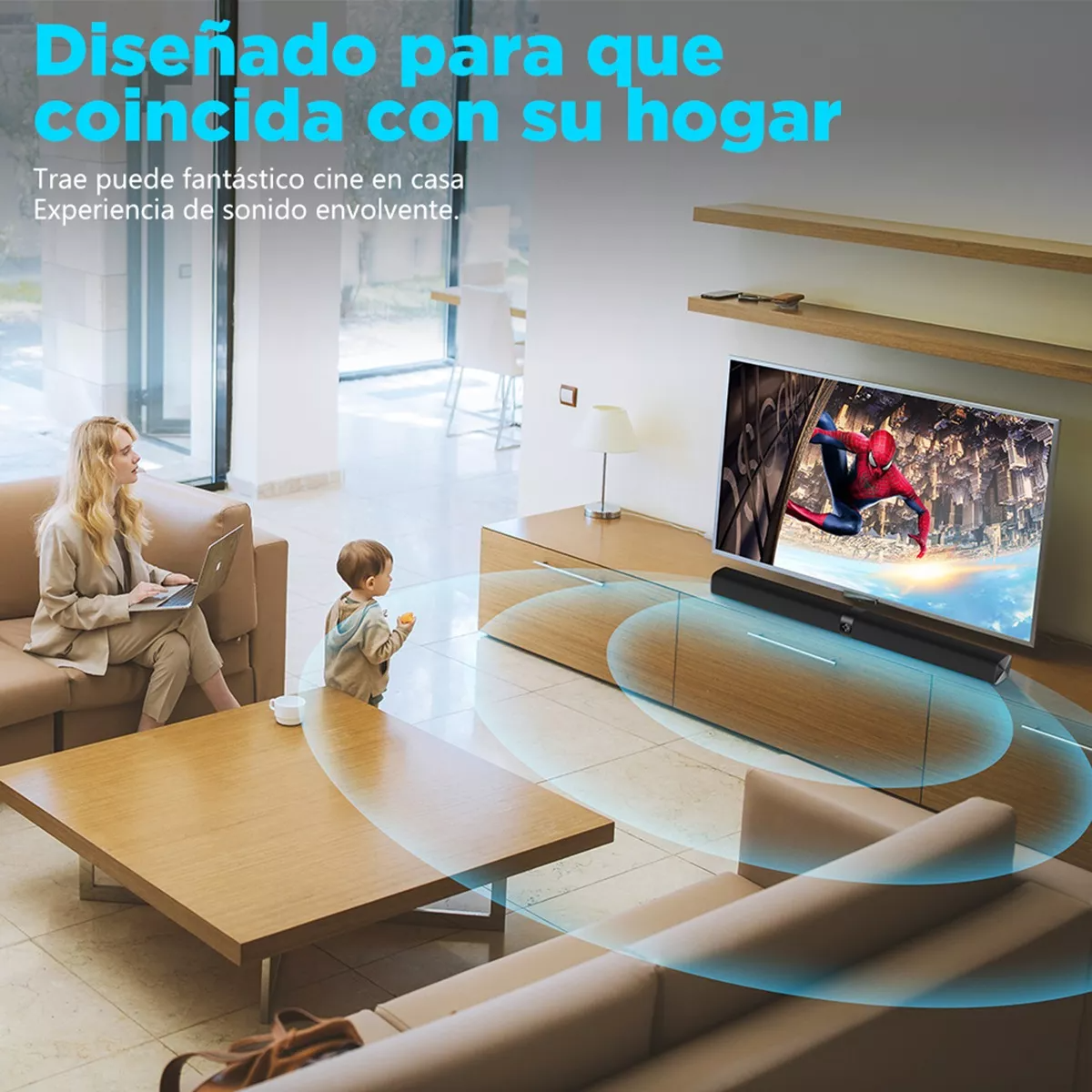 Funsmile Ky8000 110v color negro barra de sonido desmontable bluetooth bluetooth óptico hdmi aux con control remoto hogar y fiesta