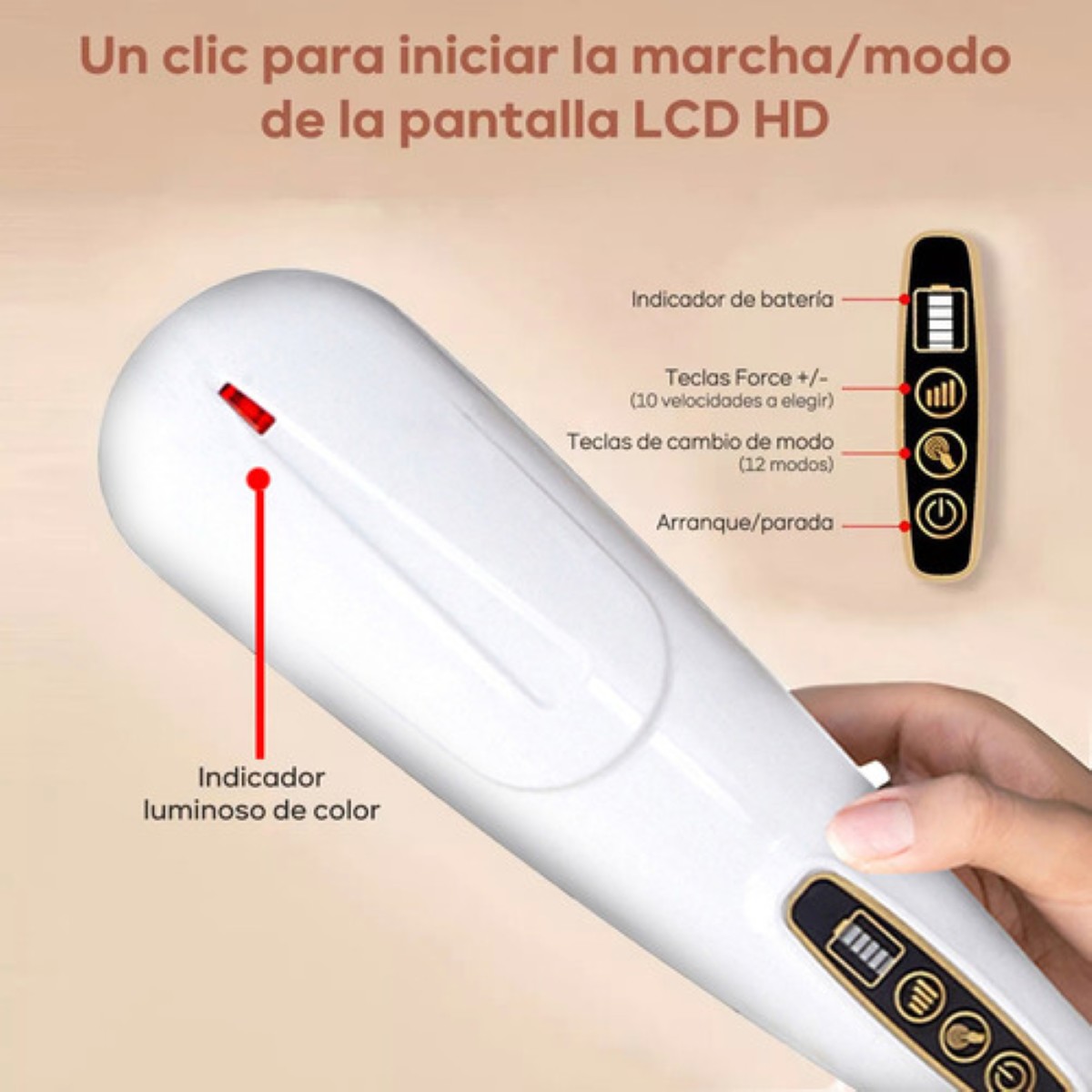 "Masajeador Eléctrico Portátil Genérico - Cuello, Cabeza Blanco  "