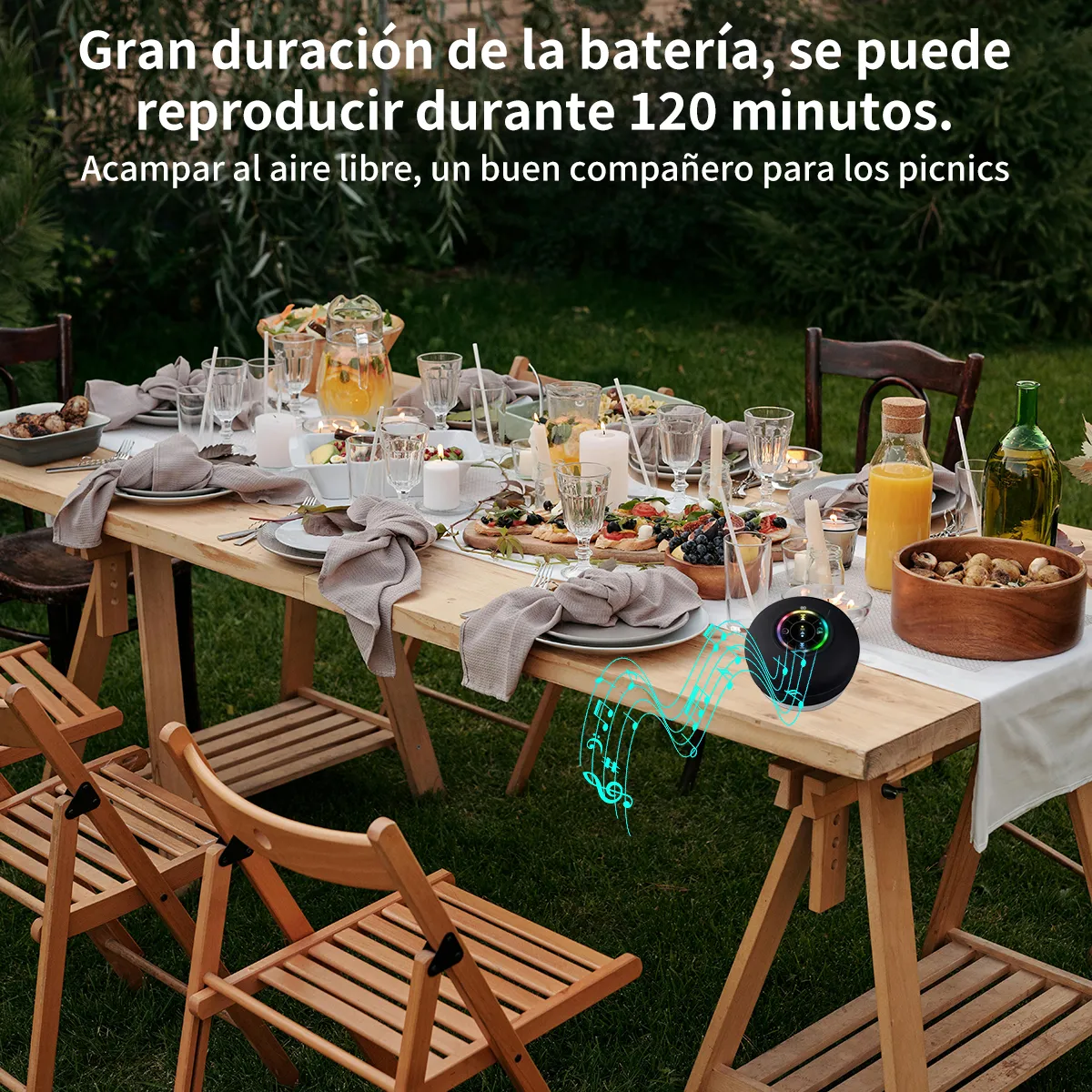 Bocina Bluetooth Contra Agua Baño Regadera Recargable Segura Color Negro