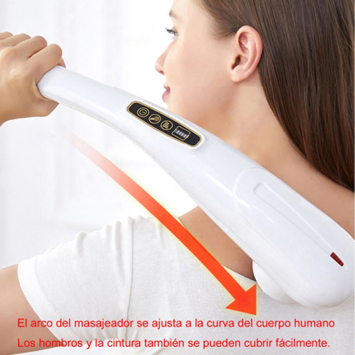 "Masajeador Eléctrico Portátil Genérico - Cuello, Cabeza Blanco  "