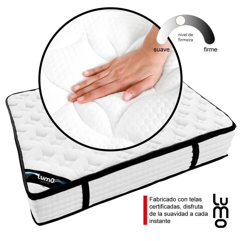 Colchon King Size Deluxe 32cm EuroTop Memory Foam Hibrido