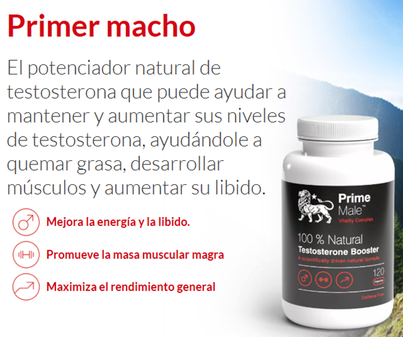 Prime Male Vitality Complex Testosterona 120 capsulas