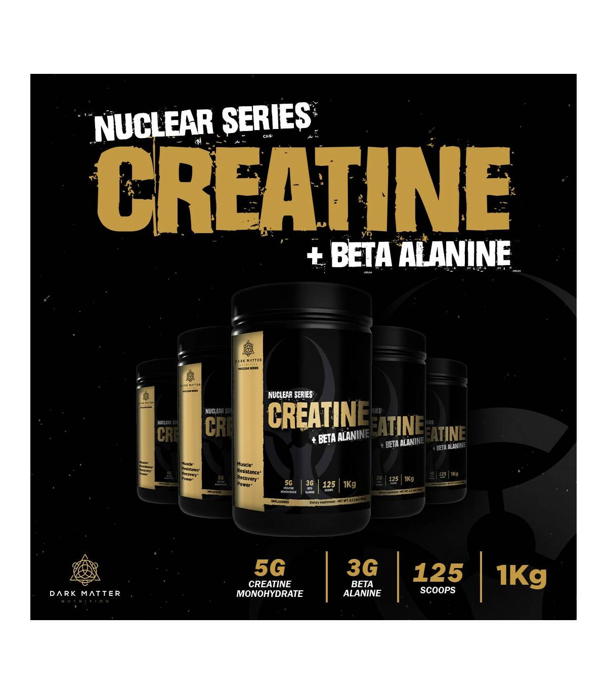Creatine + Beta Alanine Dark Matter Rendimiento Extremo 120 Servicios 2.2Lb