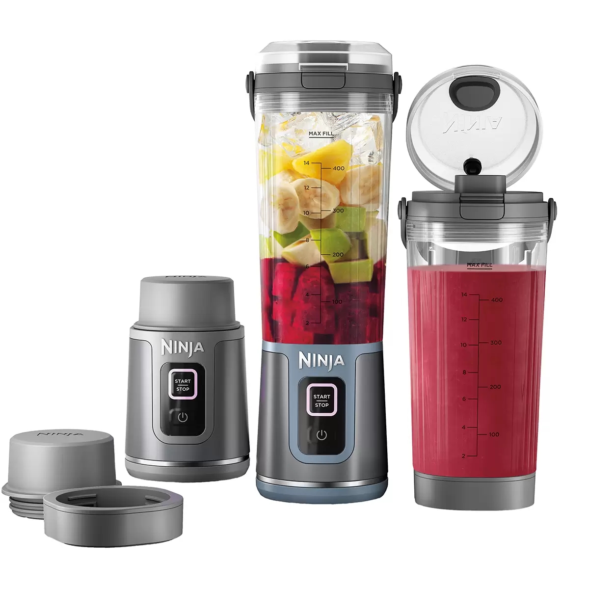 Ninja Blast Set 2 Licuadoras Portátiles 500ml C/U Carga USB Libre de BPA 