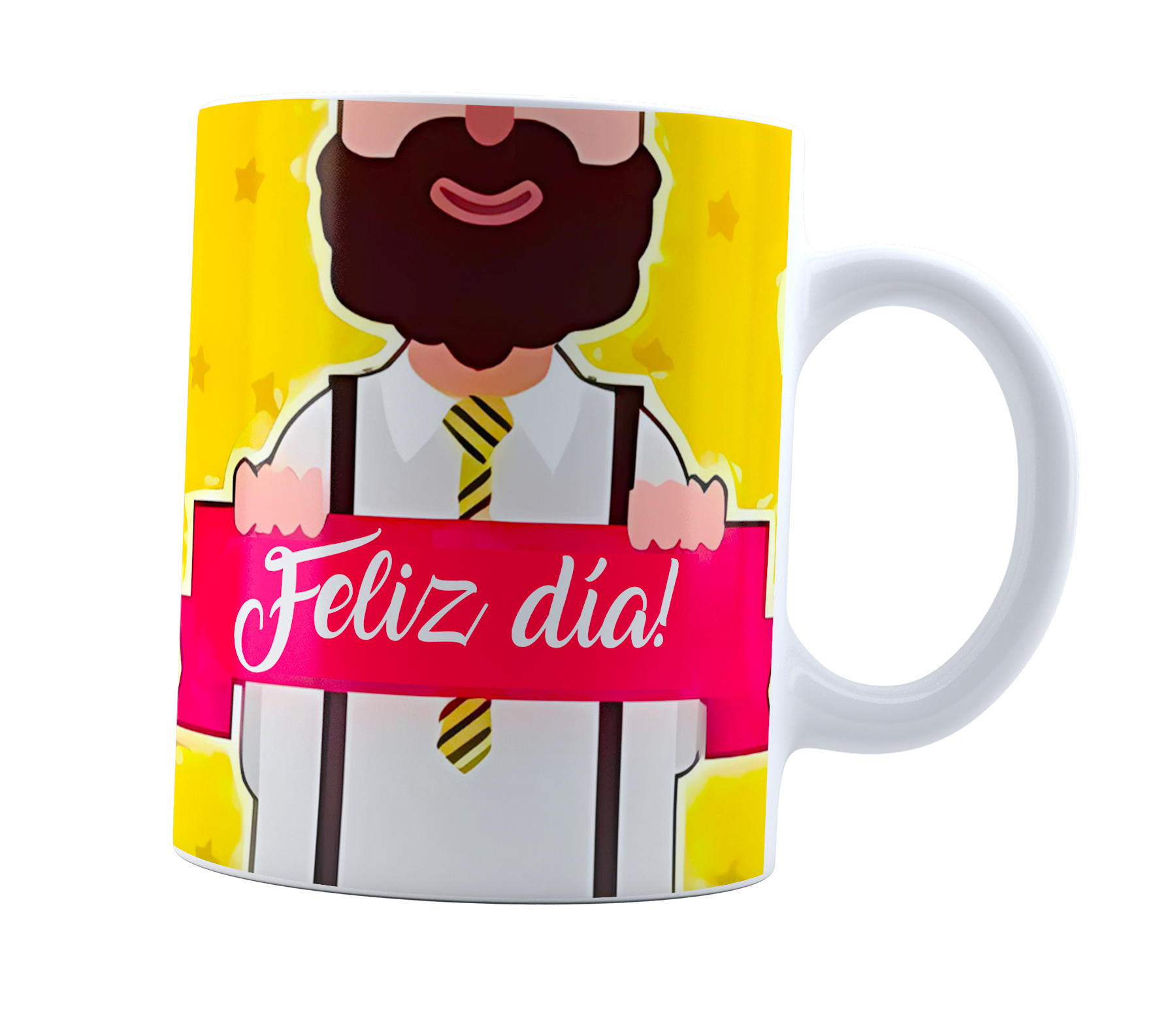 Taza Felíz día, eres el mejor padre del mundo | regalo papá | día del padre | Frase emotiva | Cerámica Blanca 11 oz | Para Café o té