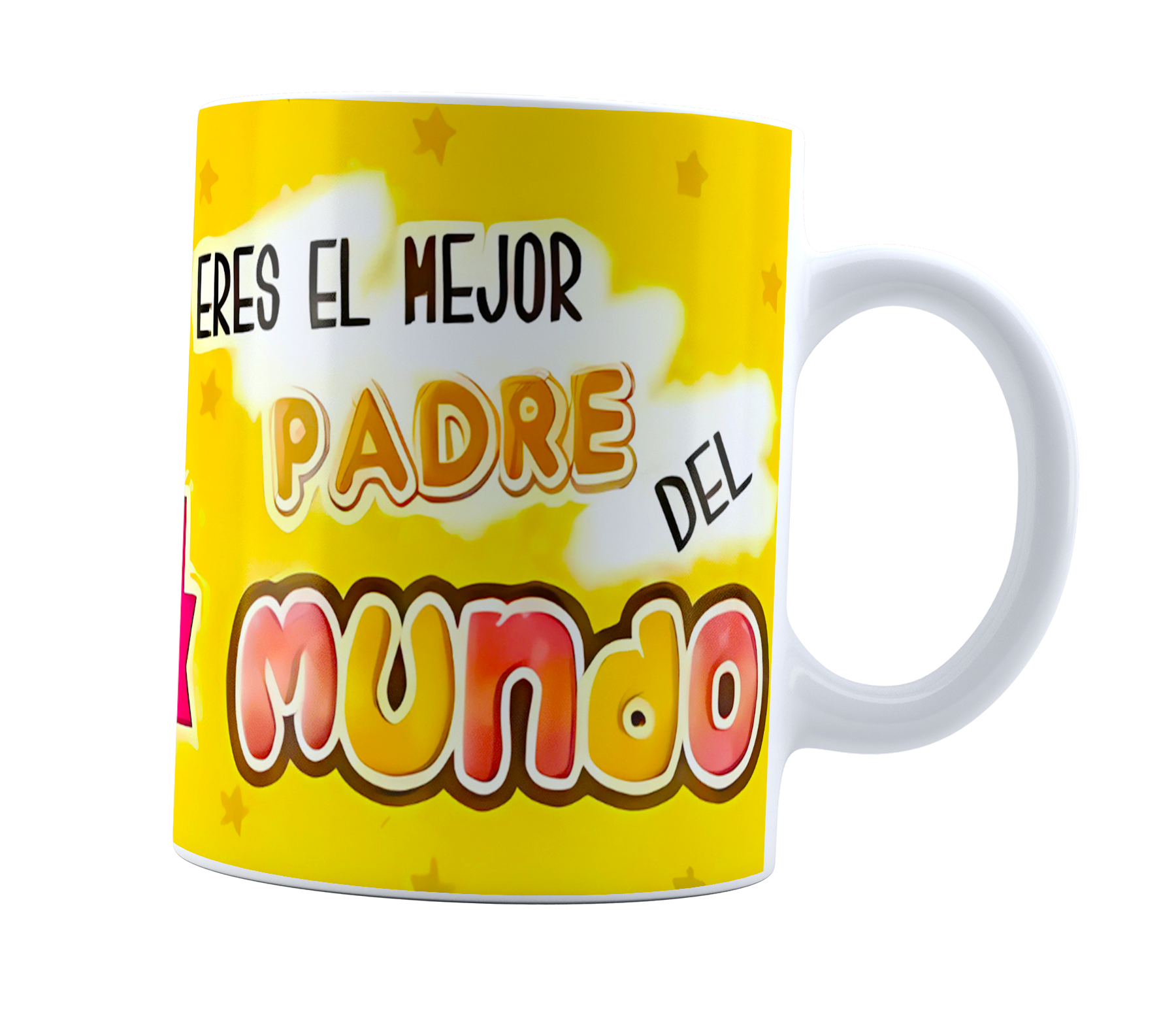 Taza Felíz día, eres el mejor padre del mundo | regalo papá | día del padre | Frase emotiva | Cerámica Blanca 11 oz | Para Café o té