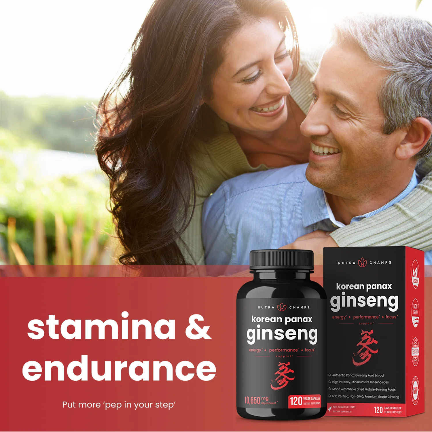 Korean Panax Ginseng 120 cap - Panax Ginseng coreano