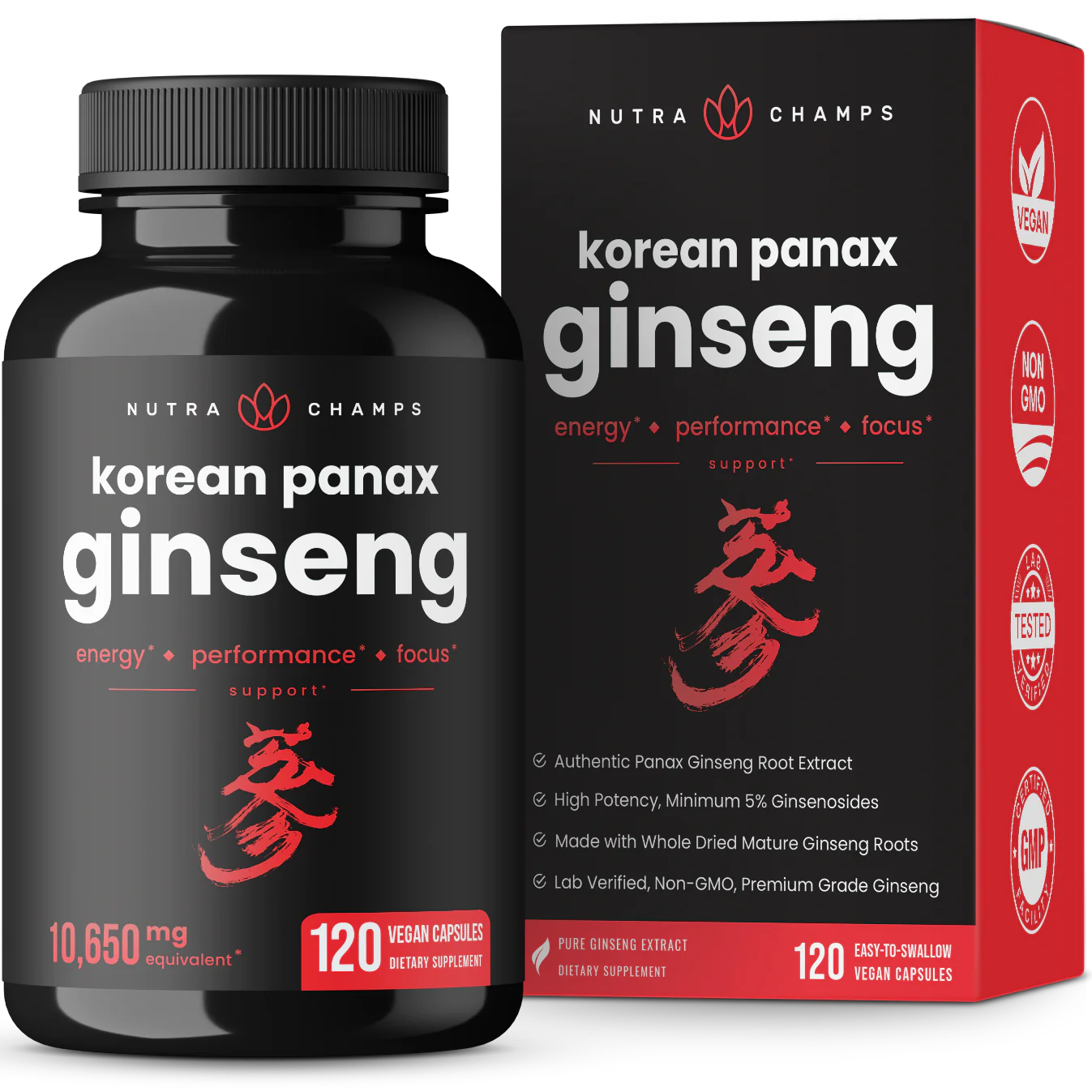Korean Panax Ginseng 120 cap - Panax Ginseng coreano
