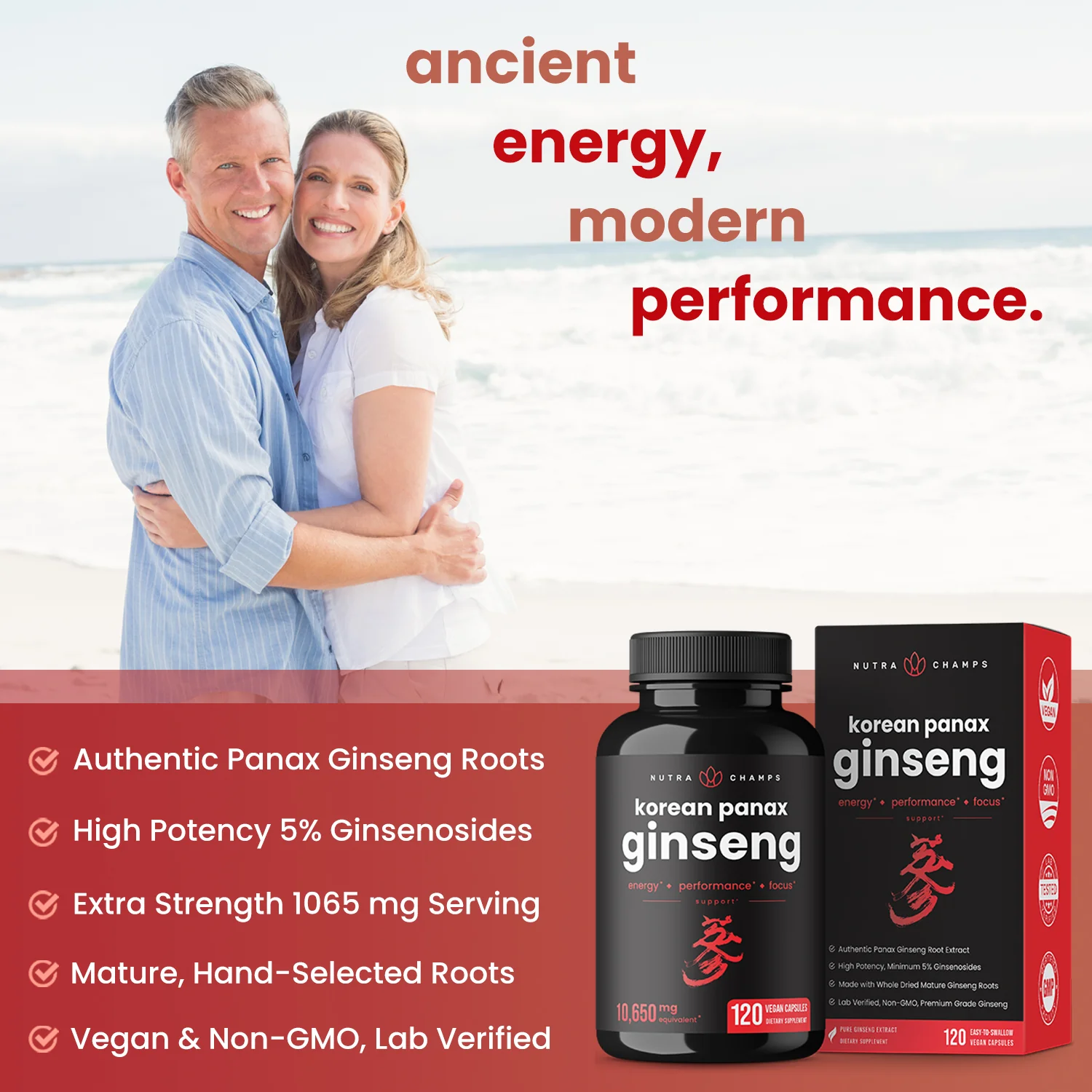 Korean Panax Ginseng 120 cap - Panax Ginseng coreano