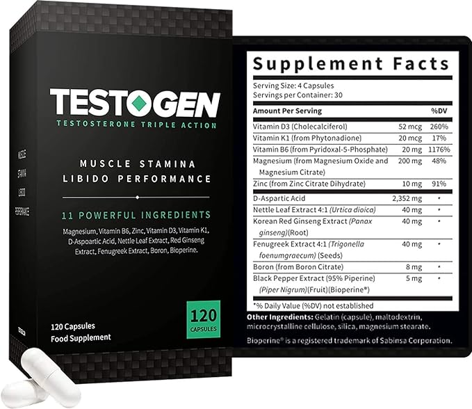 Testogen Testosterone Booster 120 cap