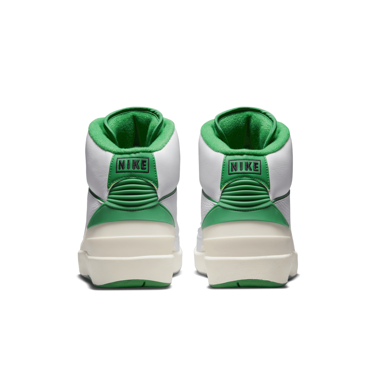TENIS AIR JORDAN 2 RETRO BLANCO CON VERDE PARA HOMBRE TALLA 27.5 CM 