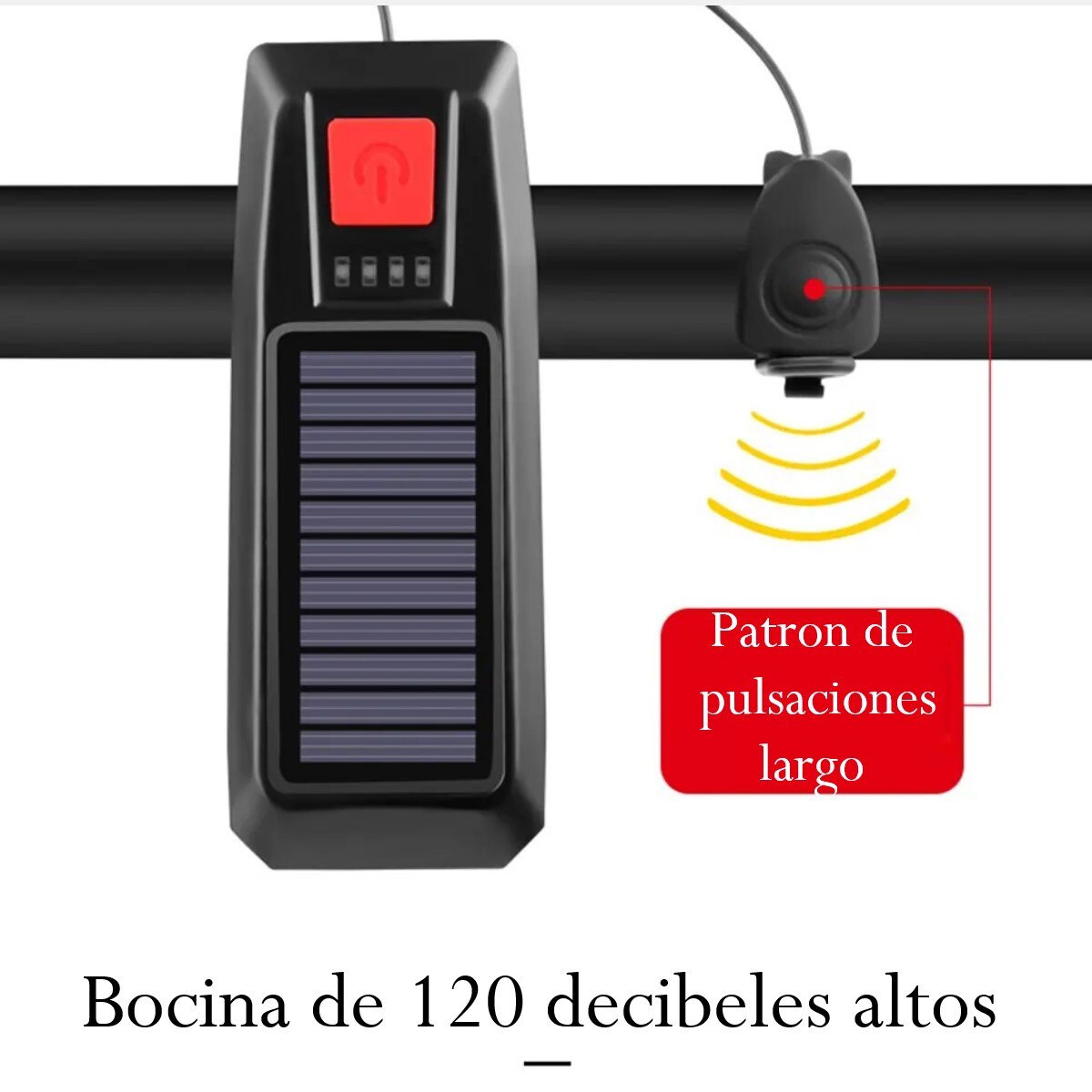 Lampara con bocina solar Luz Solar bicicleta montaña carretera linterna Powerbank recargable USB