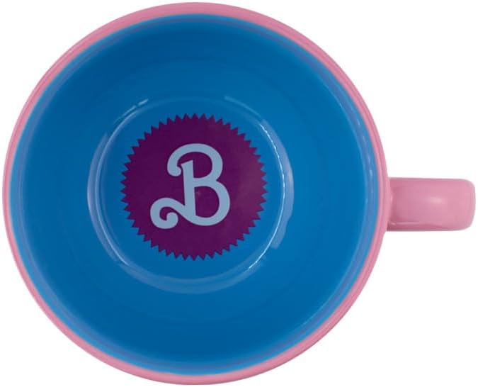 Tazon Barbie  De Ceramica Taza Jumbo Capacidad 820 ml Barbie la Pelicula Bitono