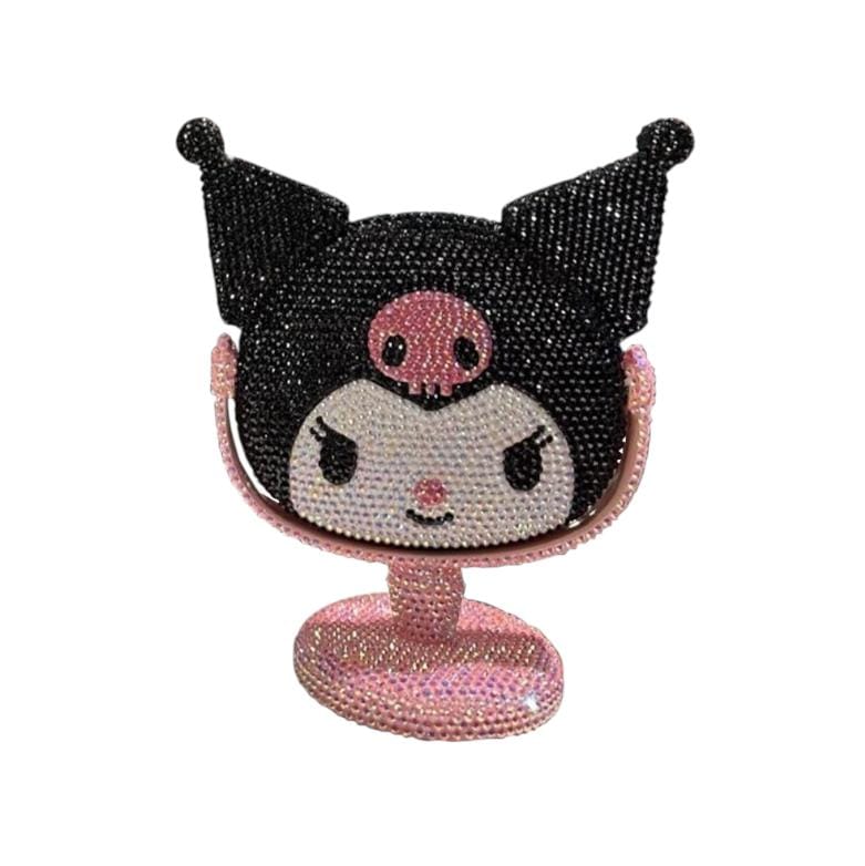 Espejo Tocador Diamont para armar Diseño Sanrio Kuromi Bling Bling Color variable