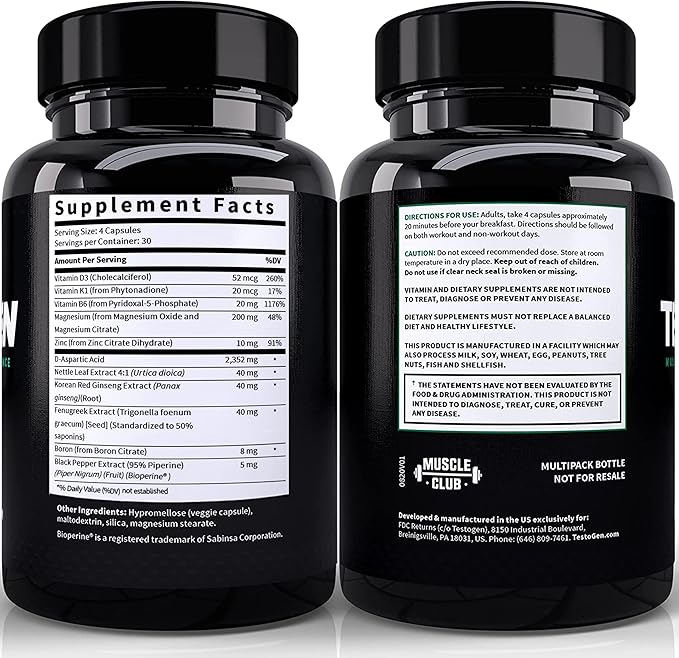 Testogen Testosterone Booster 120 cap