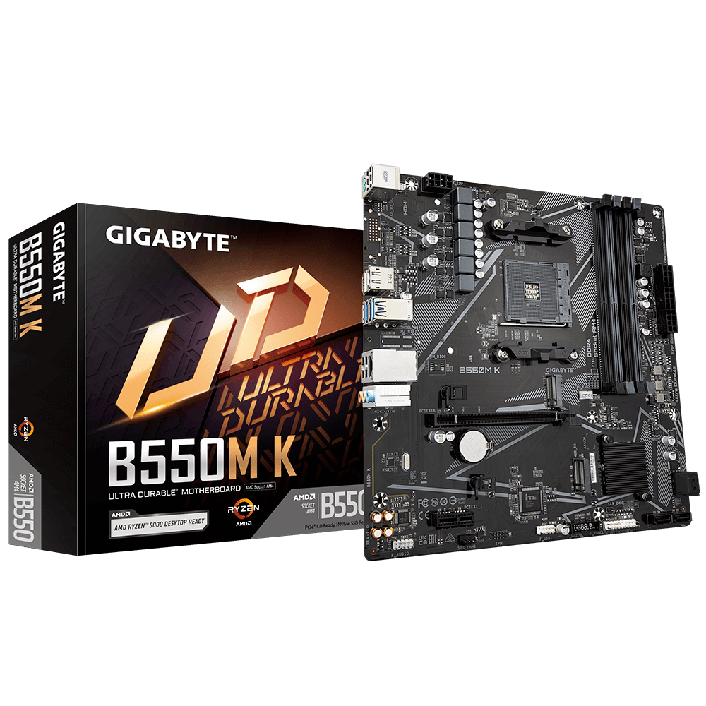 MB GIGABYTE B550M K RYZEN AM4 DDR4 128GB M-ATX B550M K