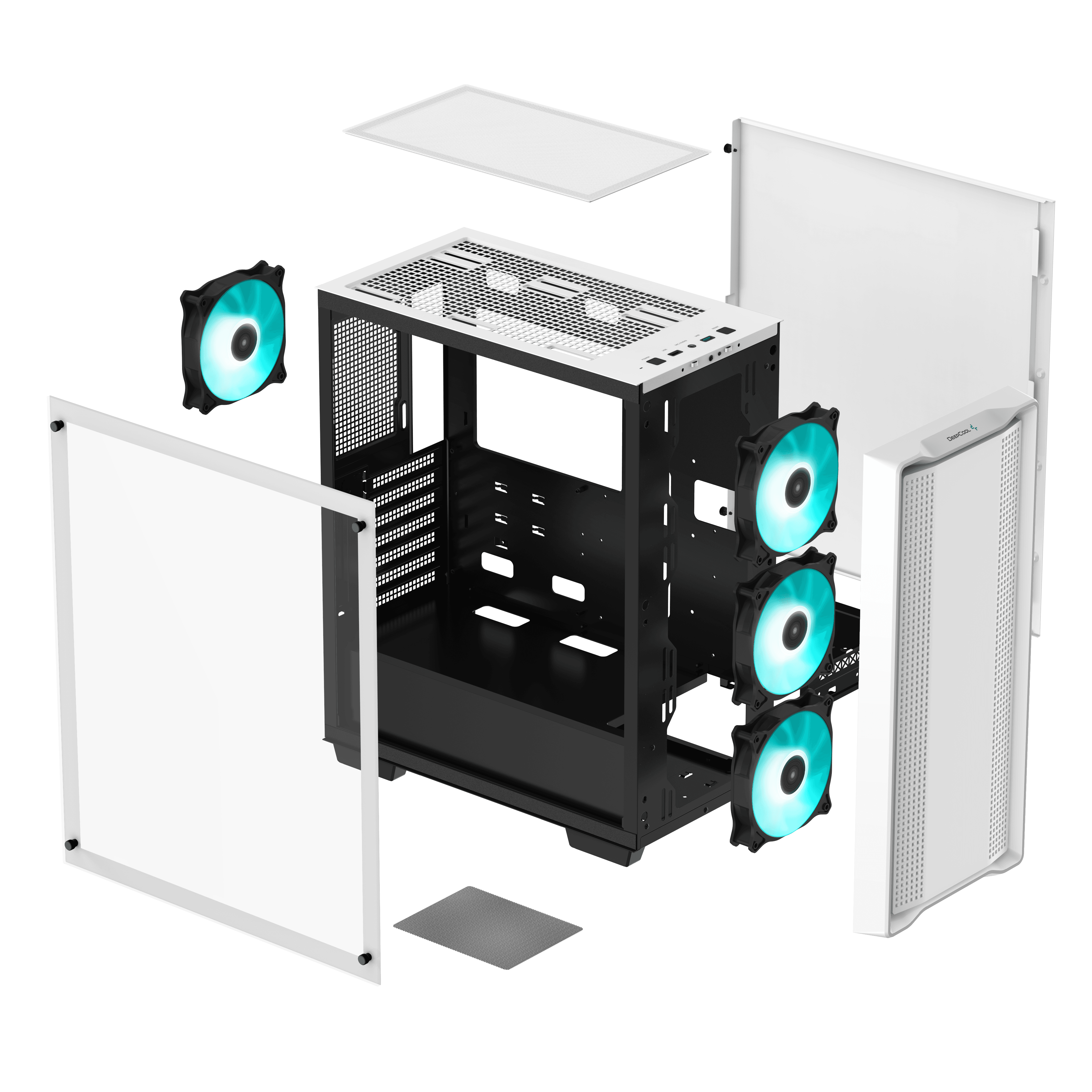 GABINETE DEEPCOOL CC560 V2 BLANCO ATX LED S/FUENTE CRISTAL R-CC560-WHGAA4-G-2
