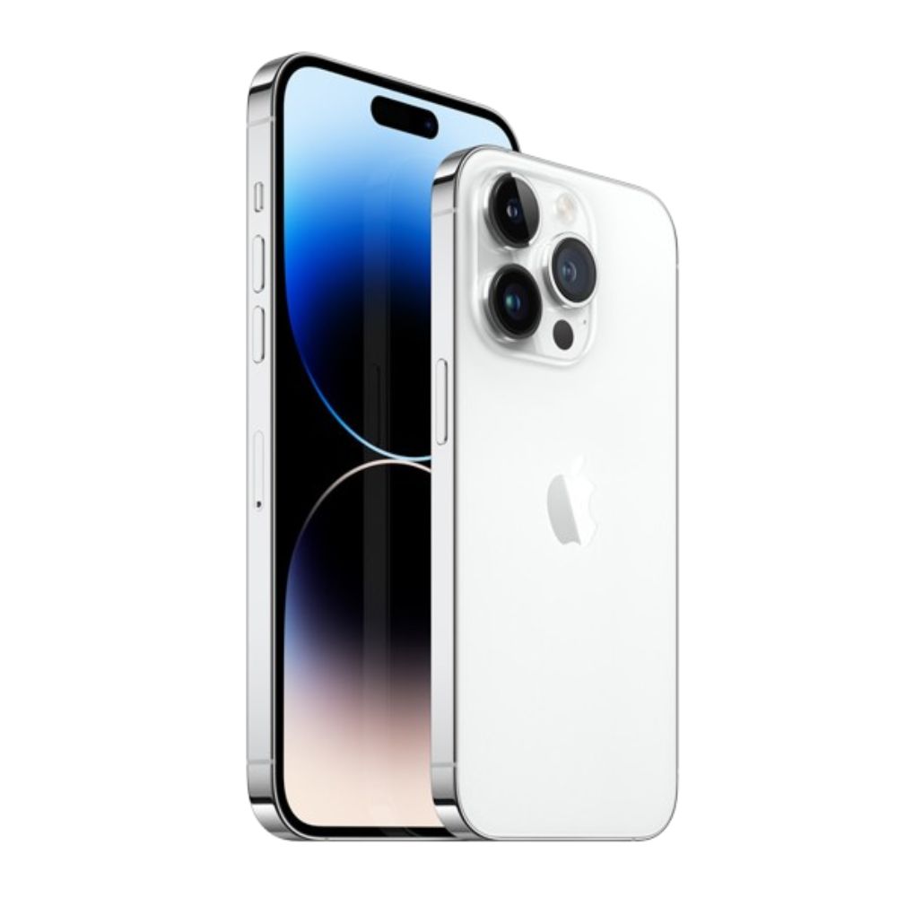iPhone 14 Pro 128GB Plata E-SIM Reacondicionado Grado A + Base Cargador