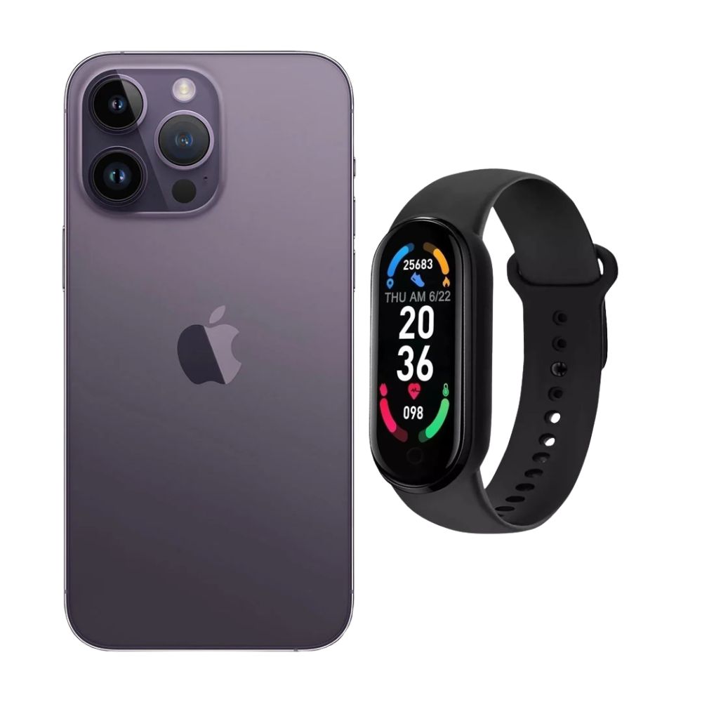 iPhone 14 Pro 128GB Morado E-SIM Reacondicionado Grado A + Brasalete Genérico