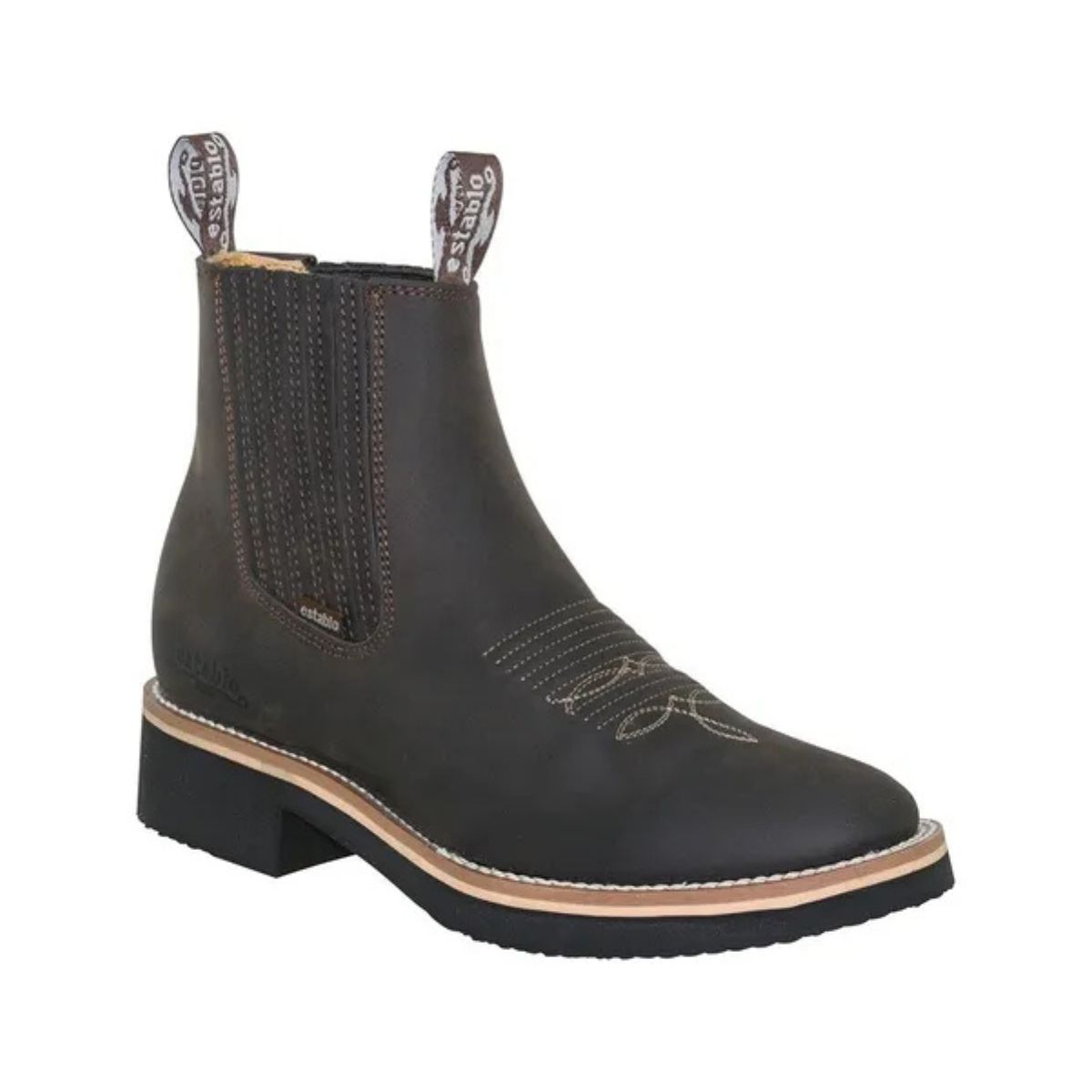 Bota Botin Establo Modelo 980 De Piel Horma Rodeo