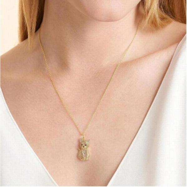 Joyeria de Gatos MXOHR-001 1Pza Golden Cat Oro Metal Cadenas y Dijes, CatNeck03