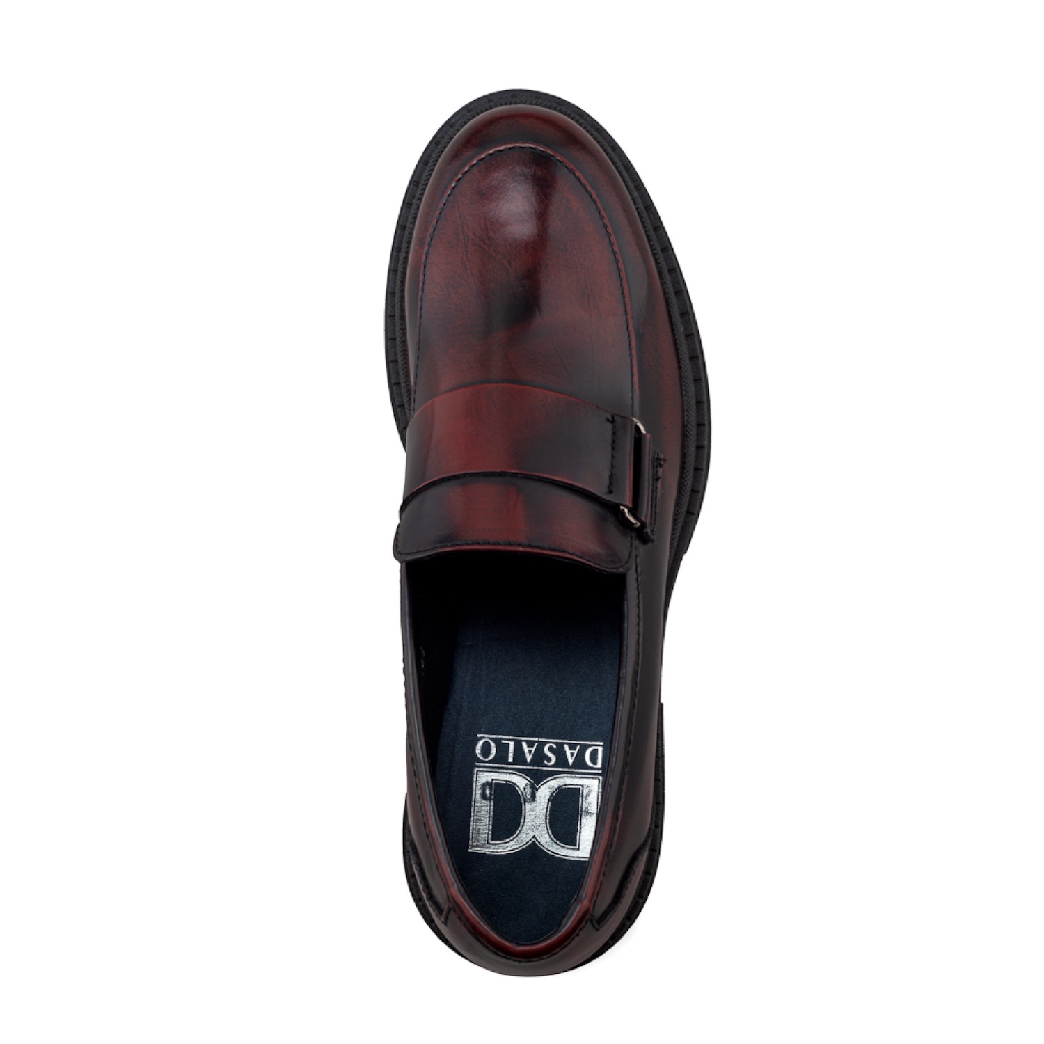 Zapato Loafer Vino con Suela Chunky para Hombre