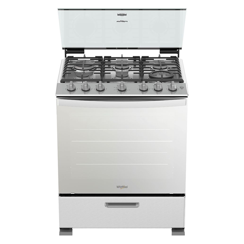 ESTUFA WHIRLPOOL WRF5000D 30 PISO GRIS A GAS XPERT FLAMMA