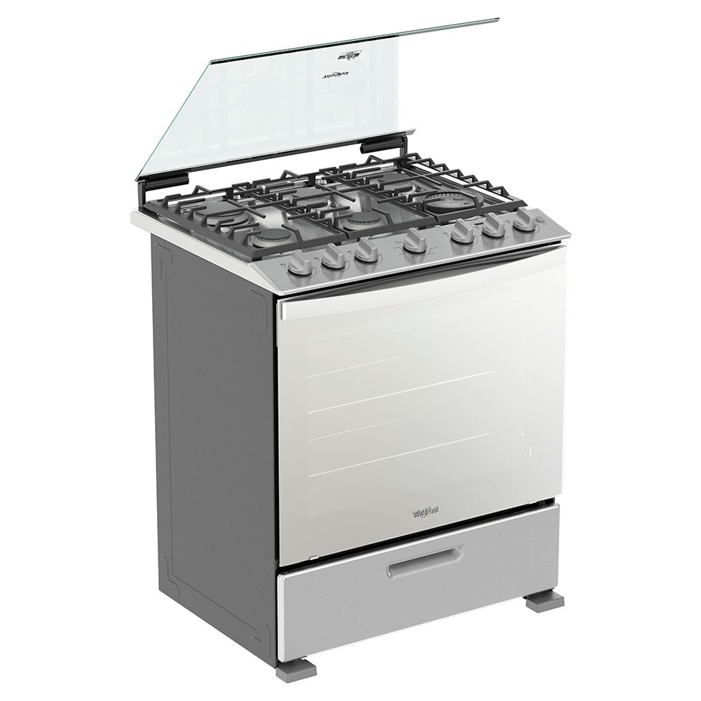 ESTUFA WHIRLPOOL WRF5000D 30 PISO GRIS A GAS XPERT FLAMMA