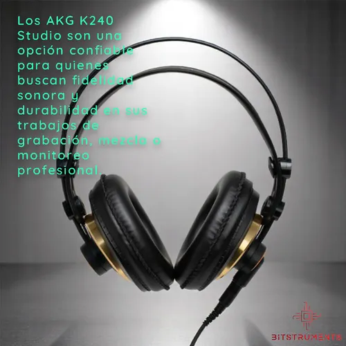 Audífonos Harman Akg K240 Studio Negro Produccion Djs Pro