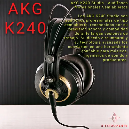 Audífonos Harman Akg K240 Studio Negro Produccion Djs Pro
