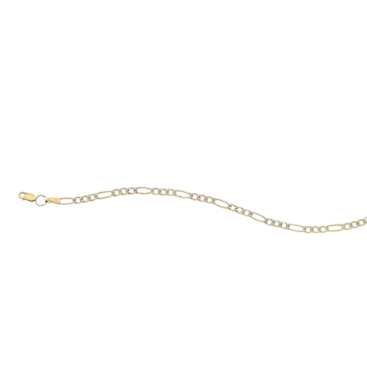 Esclava Dama Tejido 3x1 De 18 Cm Oro 10 K