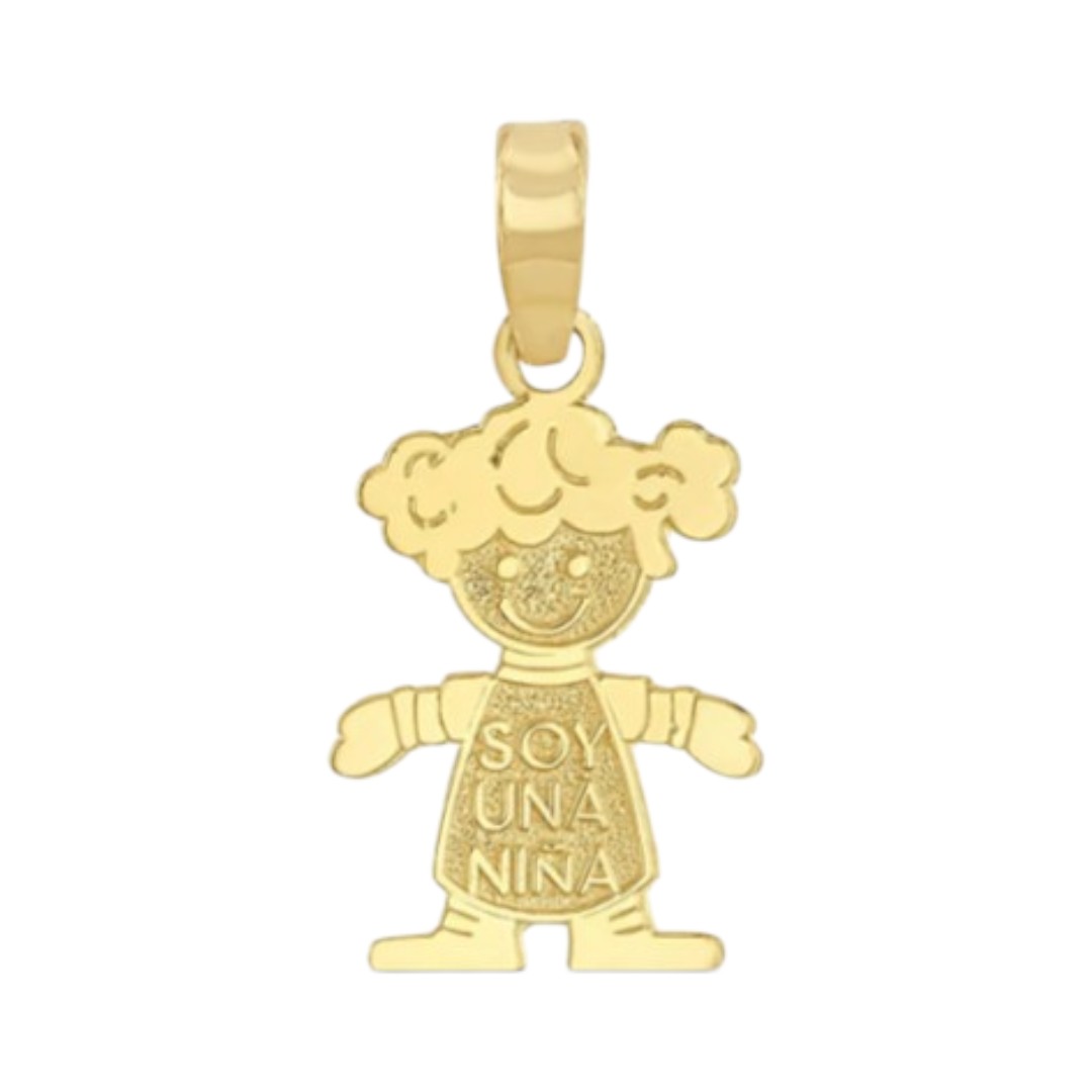 Kit Cadena + Dije Niña En Oro De 10 K + Obsequio + Envío