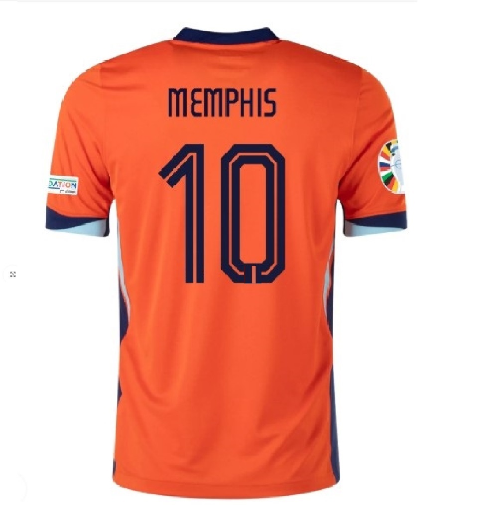 Jersey Memphis Depay 10 Naranja Mecanica 2025 Titular Local  Talla L